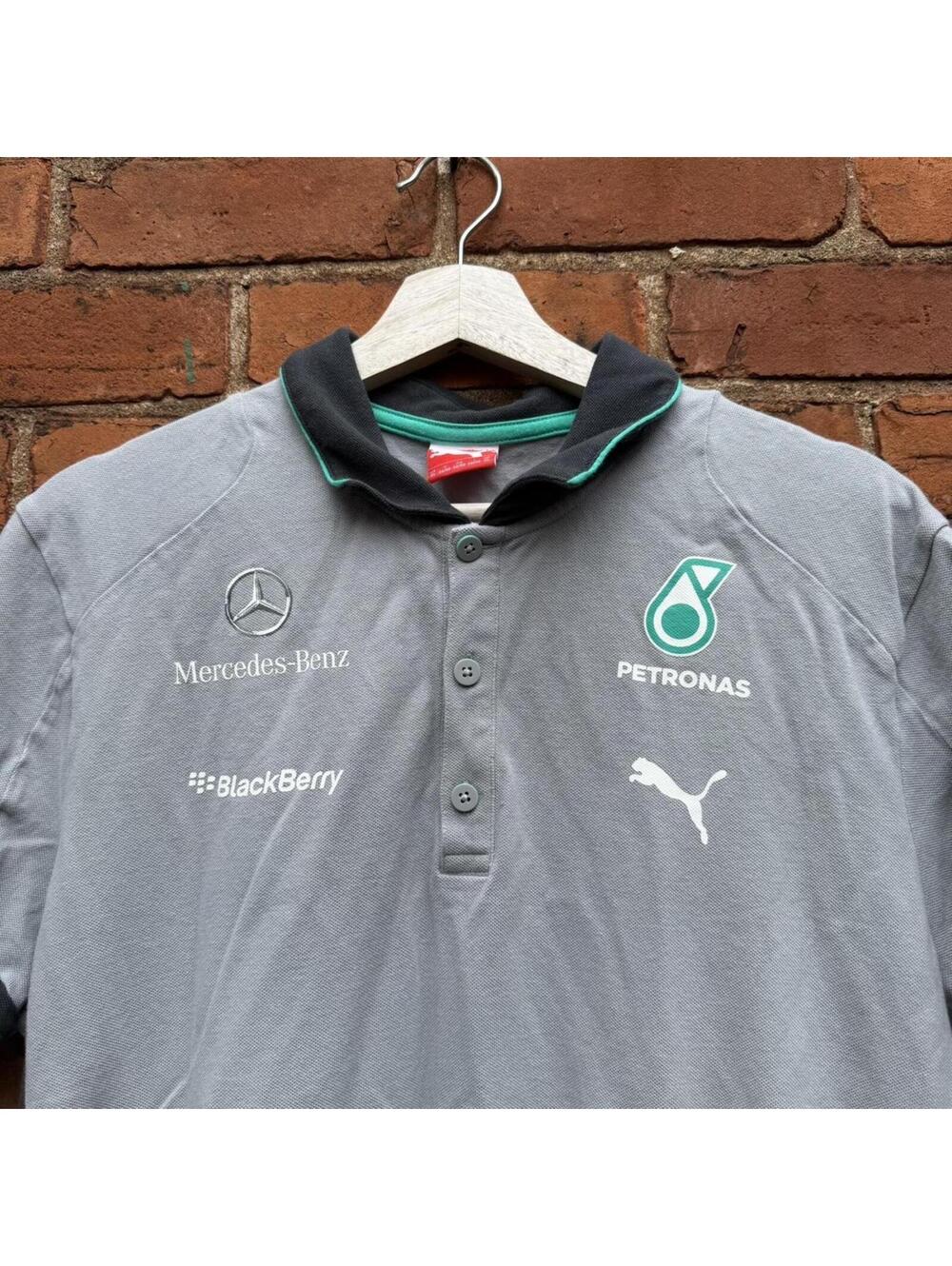 vintage Mercedes Benz petronas puma polo shirt L/XL